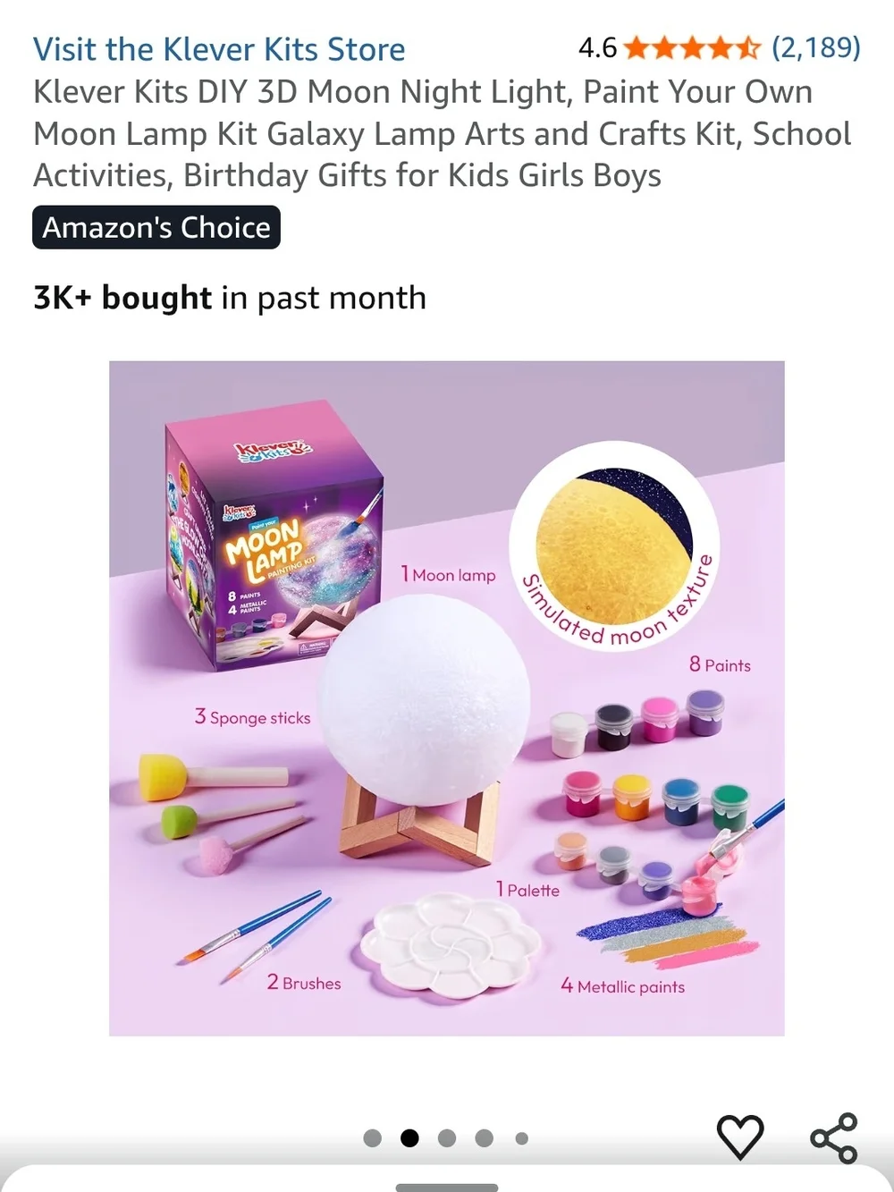 Moon Lamp Painting Kit – Purple Galaxy Kids Craft